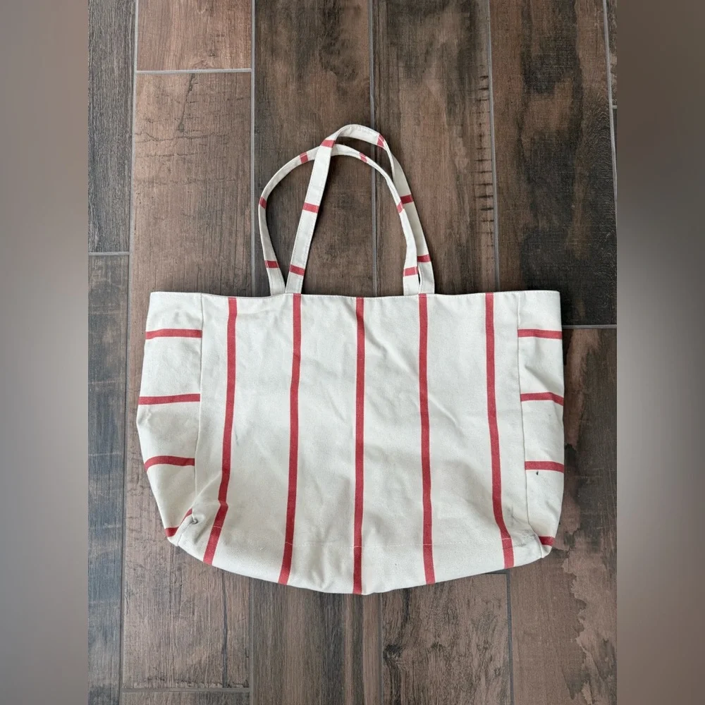 Hearth & Hand with Magnolia Striped Canvas Tote Bag - Picture 3 of 15